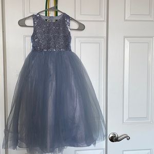 Sweetheart Neckline Back Lace-Up Satin Cutout Dress Dusty Blue main image 1